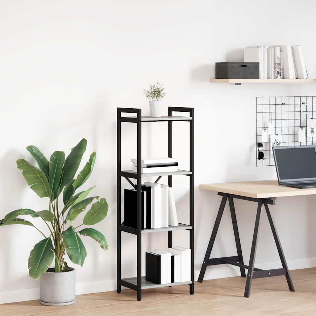 vidaXL Βιβλιοθήκη Γκρι sonoma 40 x 30 x 118 εκ Επεξεργασμένο ξύλο