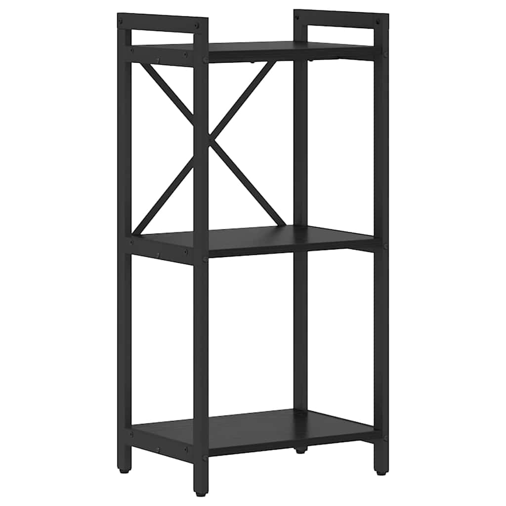 vidaXL Βιβλιοθήκη Μαύρη δρυς 40 x 30 x 83 εκ Επεξεργασμένο ξύλο