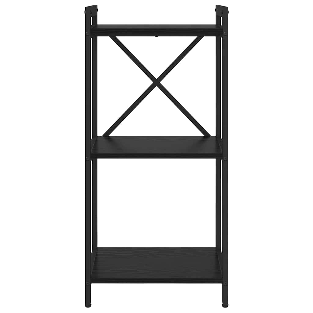 vidaXL Βιβλιοθήκη Μαύρη δρυς 40 x 30 x 83 εκ Επεξεργασμένο ξύλο