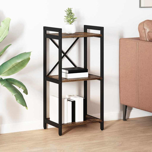 vidaXL Βιβλιοθήκη Καπνιστή δρυς 40 x 30 x 83 εκ Επεξεργασμένο ξύλο