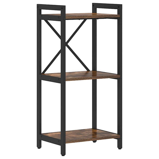 vidaXL Βιβλιοθήκη Καπνιστή δρυς 40 x 30 x 83 εκ Επεξεργασμένο ξύλο