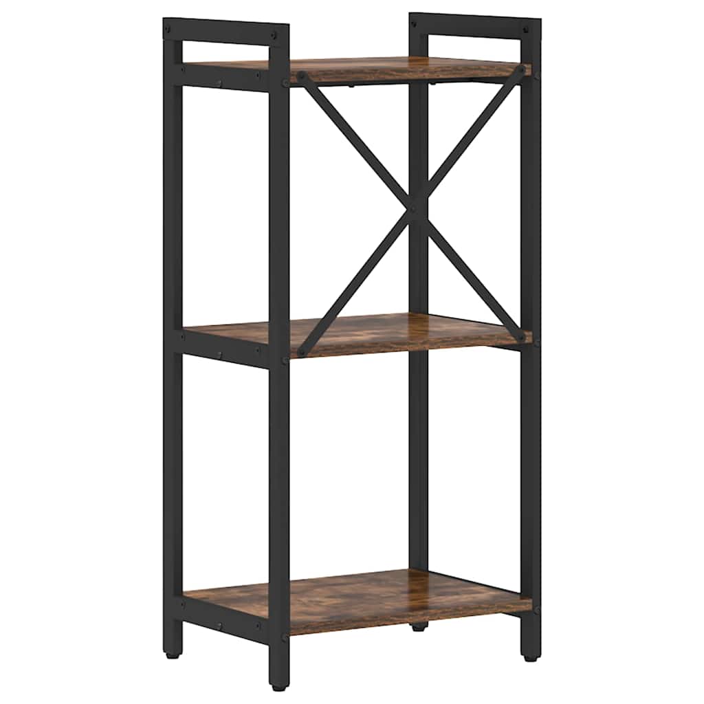 vidaXL Βιβλιοθήκη Καπνιστή δρυς 40 x 30 x 83 εκ Επεξεργασμένο ξύλο