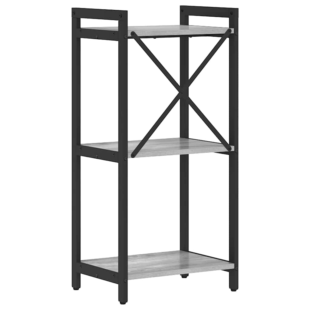 vidaXL Βιβλιοθήκη Γκρι sonoma 40 x 30 x 83 εκ Επεξεργασμένο ξύλο