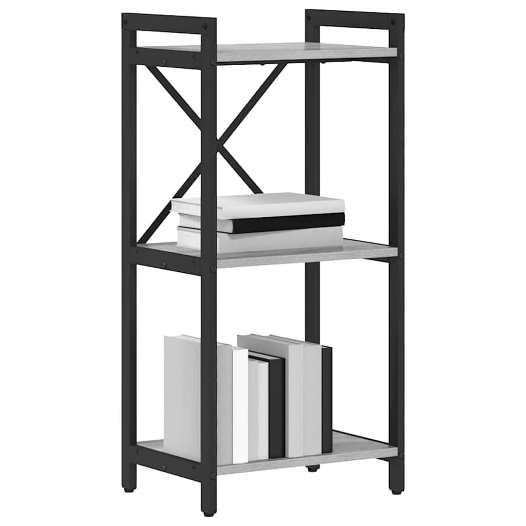 vidaXL Βιβλιοθήκη Γκρι sonoma 40 x 30 x 83 εκ Επεξεργασμένο ξύλο