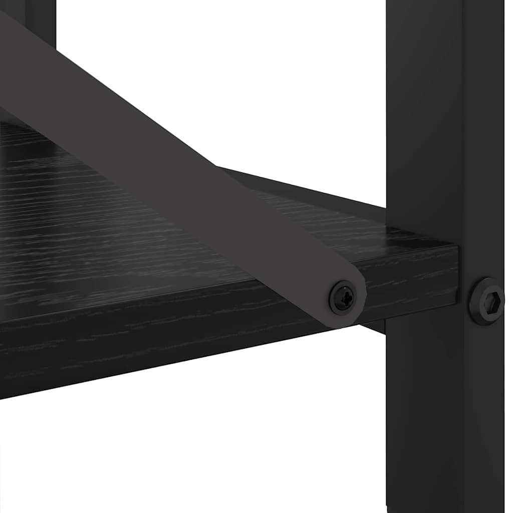 vidaXL Βιβλιοθήκη Μαύρη δρυς 40 x 30 x 48.5 εκ Επεξεργασμένο ξύλο