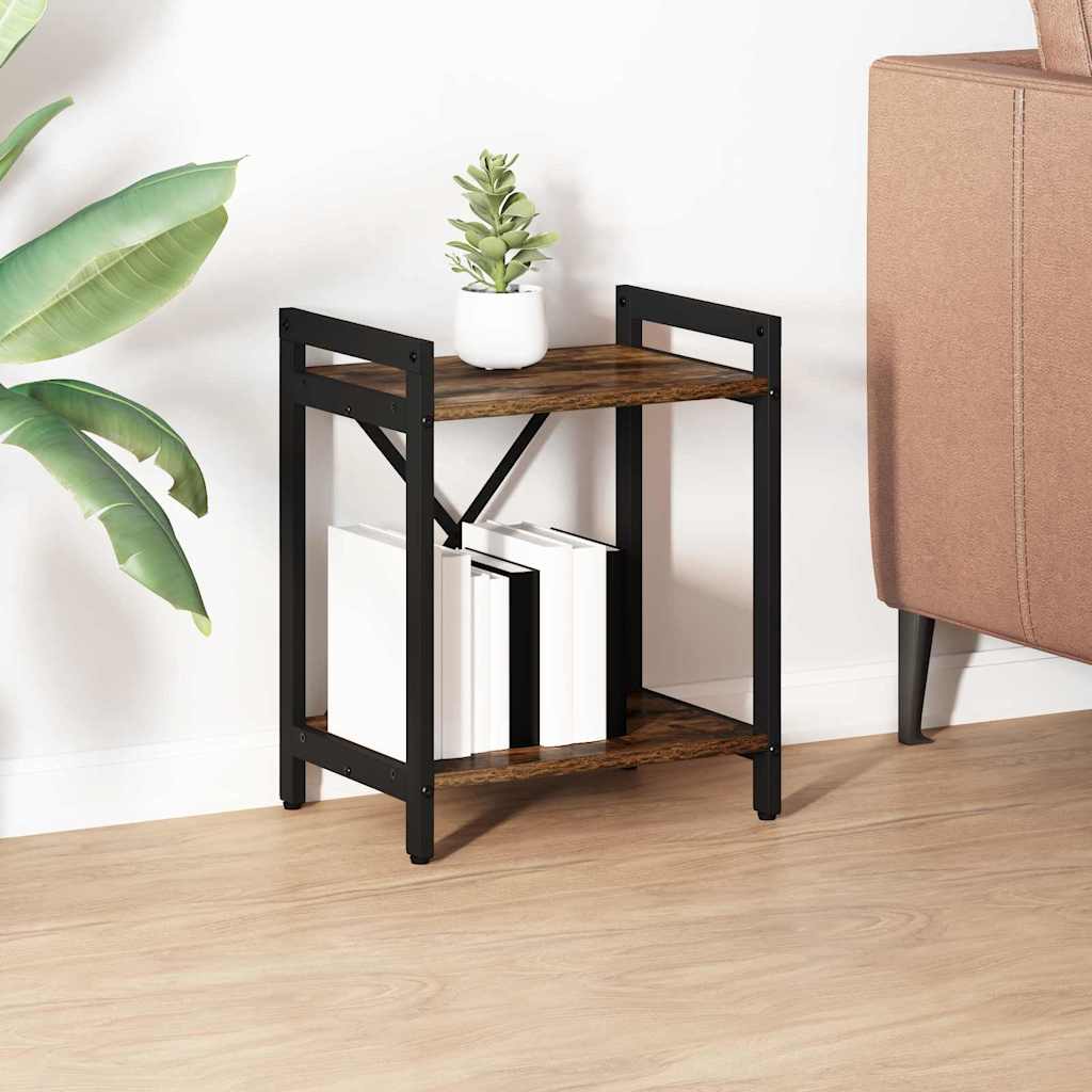 vidaXL Βιβλιοθήκη Καπνιστή δρυς 40 x 30 x 48.5 εκ Επεξεργασμένο ξύλο