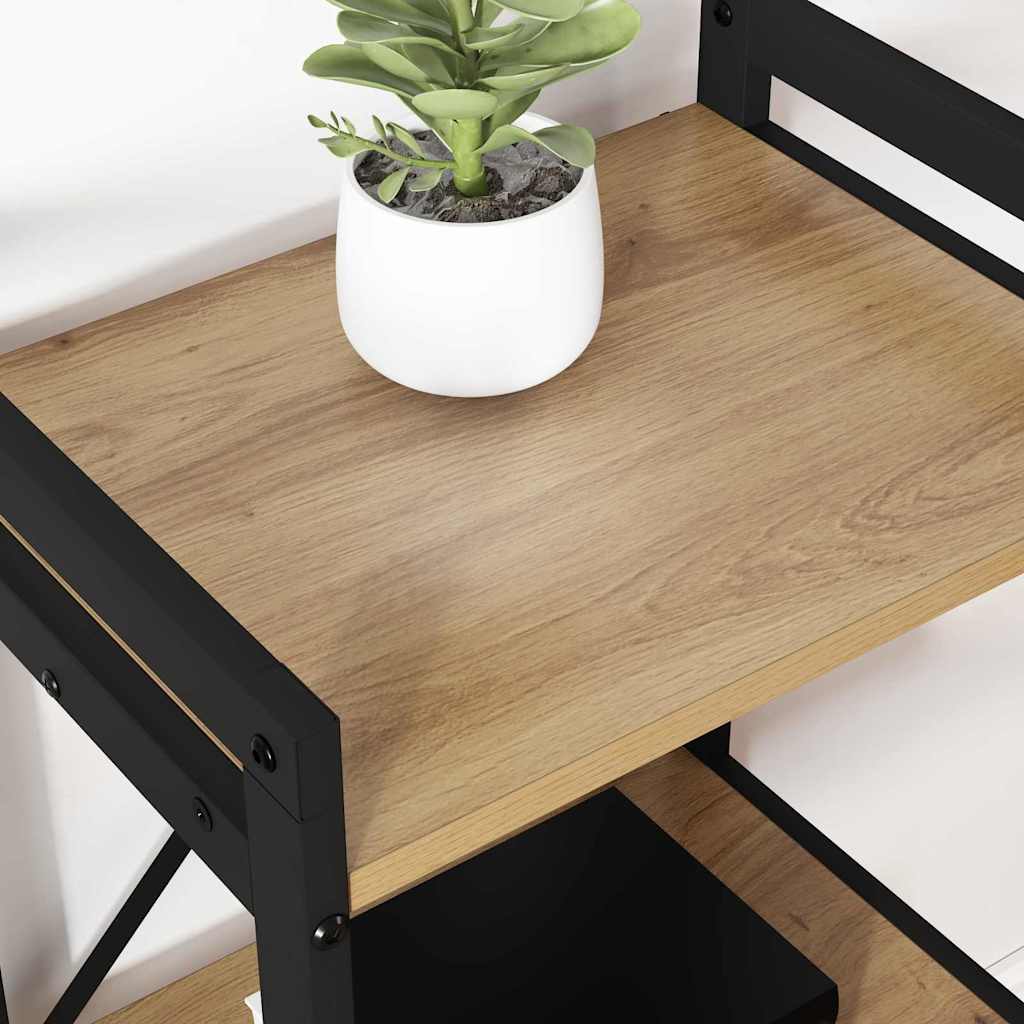 vidaXL Βιβλιοθήκη artisan δρυς 40 x 30 x 48.5 εκ Επεξεργασμένο ξύλο