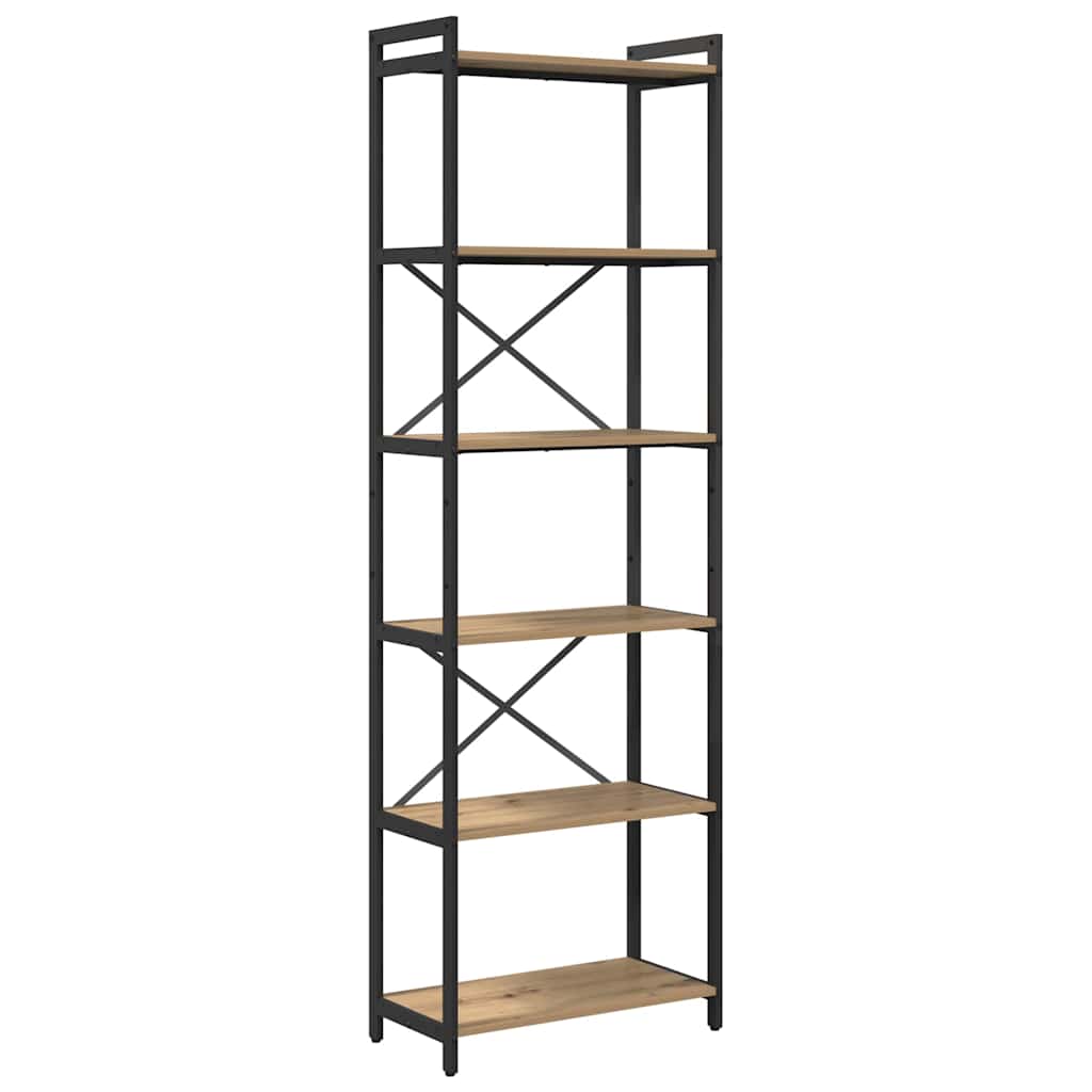 vidaXL Βιβλιοθήκη artisan δρυς 60 x 30 x 188 εκ Επεξεργασμένο ξύλο