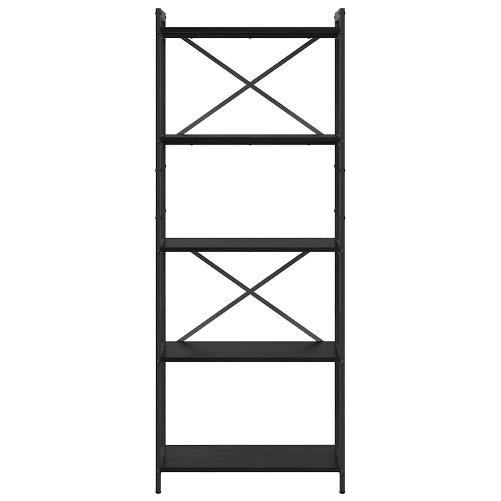 vidaXL Βιβλιοθήκη Μαύρη δρυς 60 x 30 x 153 εκ Επεξεργασμένο ξύλο
