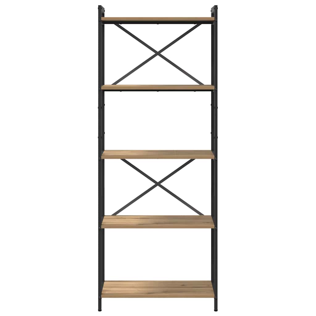 vidaXL Βιβλιοθήκη artisan δρυς 60 x 30 x 153 εκ Επεξεργασμένο ξύλο