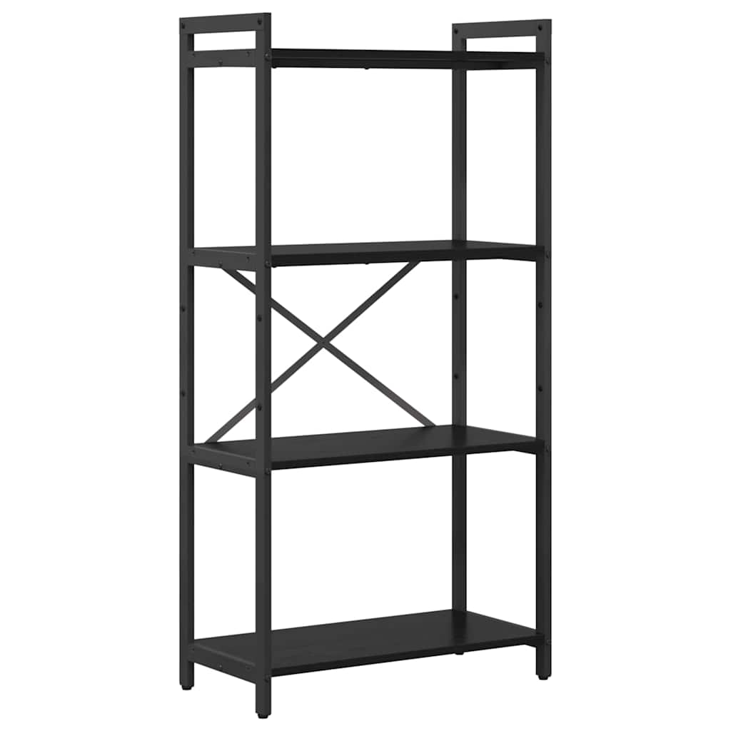vidaXL Βιβλιοθήκη Μαύρη δρυς 60 x 30 x 118 εκ Επεξεργασμένο ξύλο