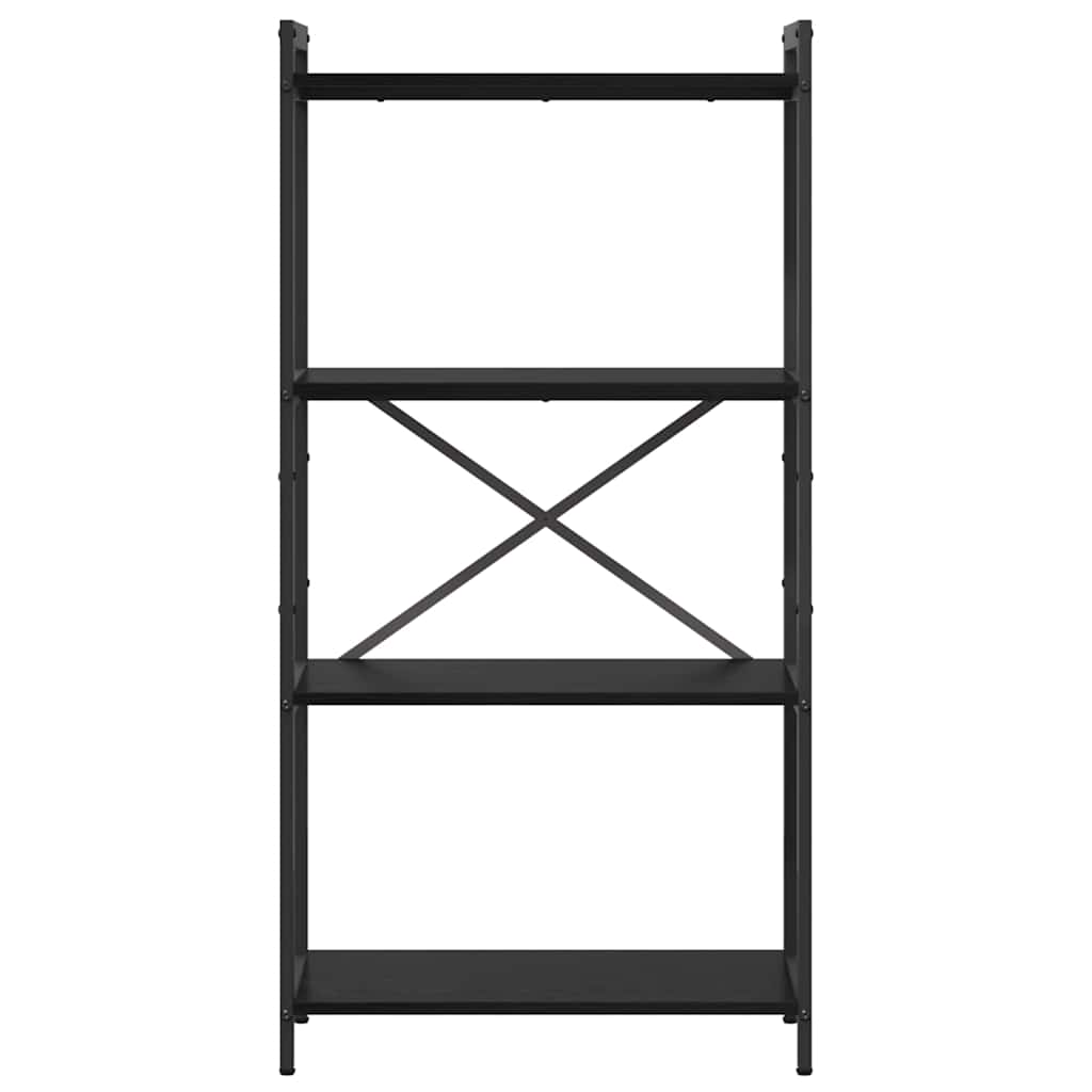 vidaXL Βιβλιοθήκη Μαύρη δρυς 60 x 30 x 118 εκ Επεξεργασμένο ξύλο