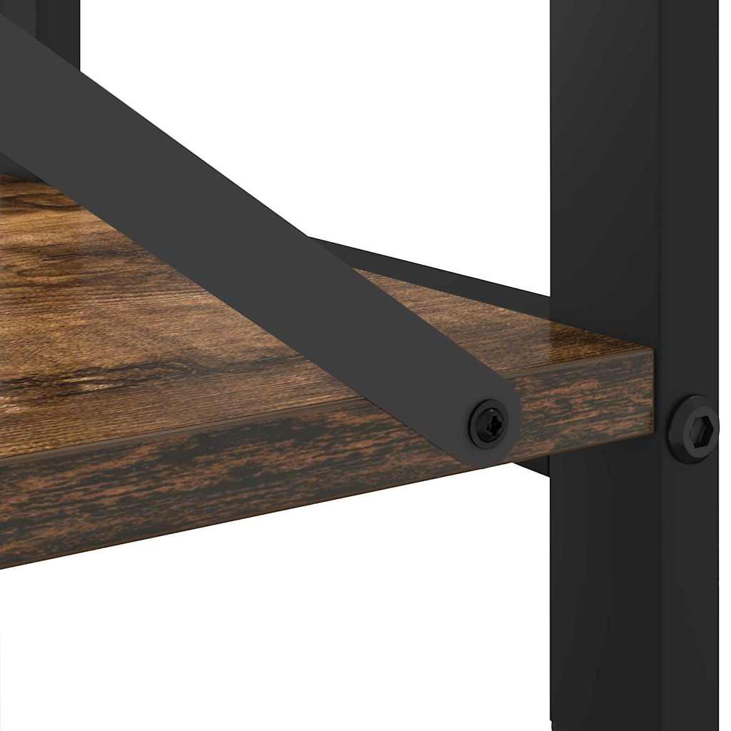 vidaXL Βιβλιοθήκη Καπνιστή δρυς 60 x 30 x 83 εκ Επεξεργασμένο ξύλο