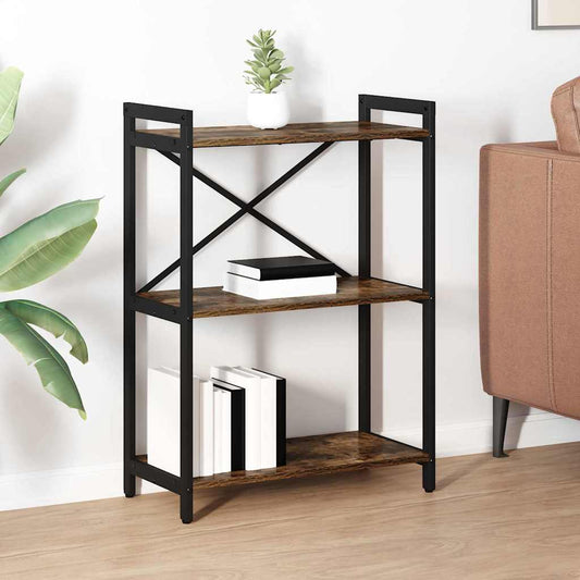 vidaXL Ράφι Βιβλίων Καπνιστό Δρύς 60 x 30 x 85 cm Επεξεργασμένο ξύλο