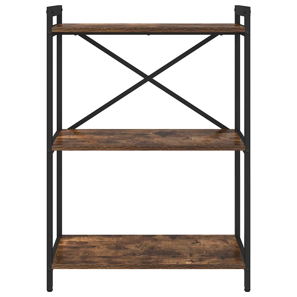 vidaXL Βιβλιοθήκη Καπνιστή δρυς 60 x 30 x 83 εκ Επεξεργασμένο ξύλο