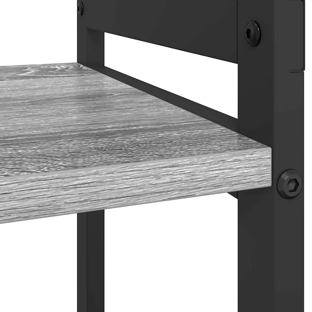 vidaXL Βιβλιοθήκη Γκρι sonoma 60 x 30 x 83 εκ Επεξεργασμένο ξύλο