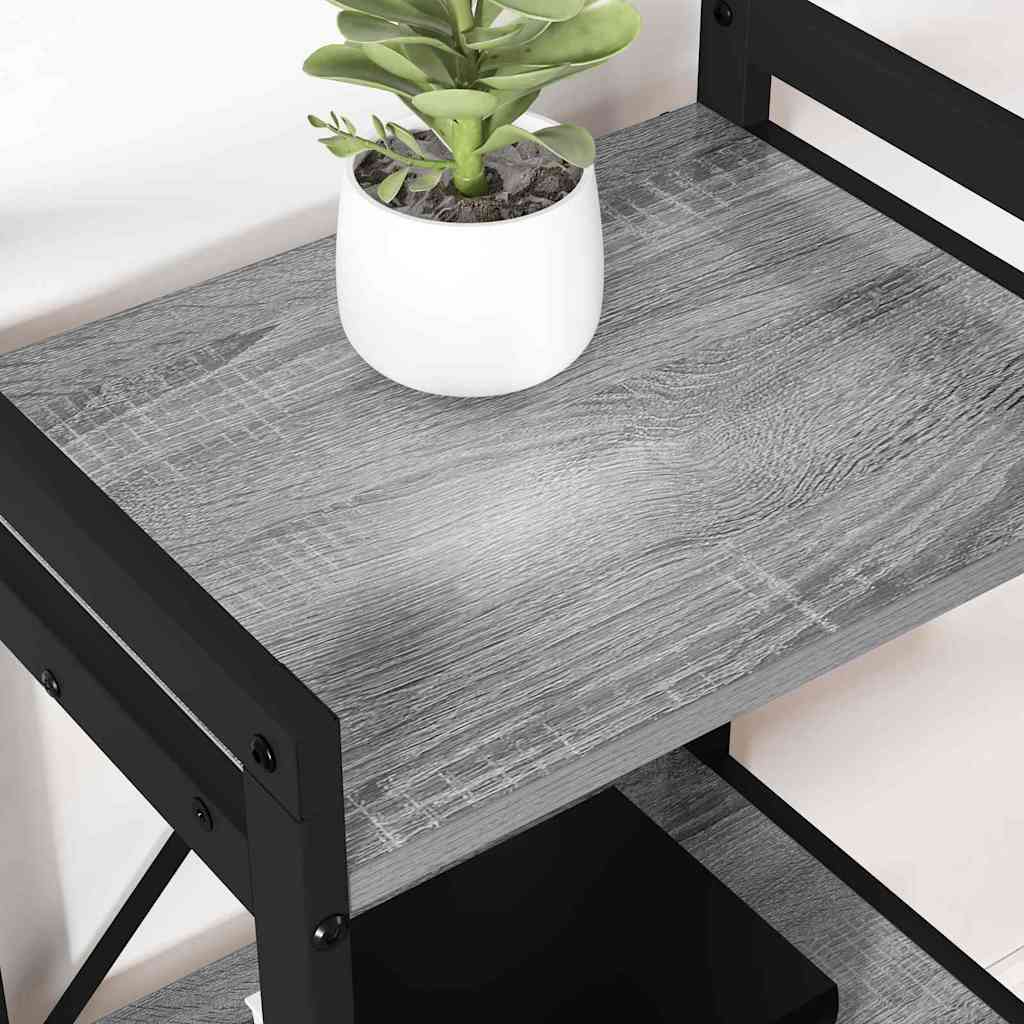 vidaXL Βιβλιοθήκη Γκρι sonoma 60 x 30 x 83 εκ Επεξεργασμένο ξύλο