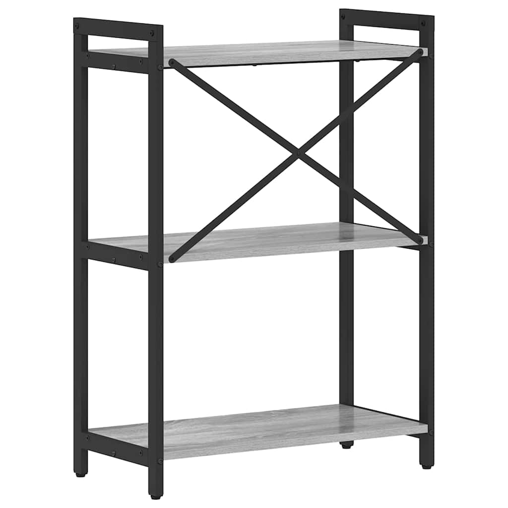 vidaXL Βιβλιοθήκη Γκρι sonoma 60 x 30 x 83 εκ Επεξεργασμένο ξύλο