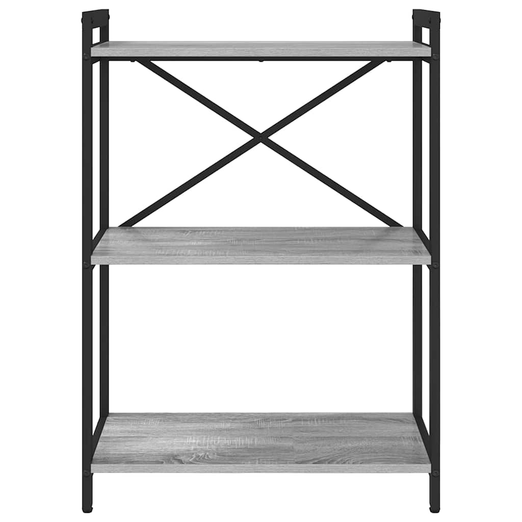 vidaXL Βιβλιοθήκη Γκρι sonoma 60 x 30 x 83 εκ Επεξεργασμένο ξύλο