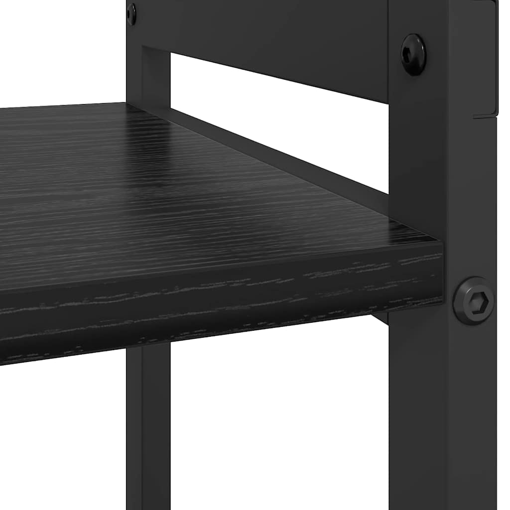 vidaXL Βιβλιοθήκη Μαύρη δρυς 60 x 30 x 48.5 εκ Επεξεργασμένο ξύλο