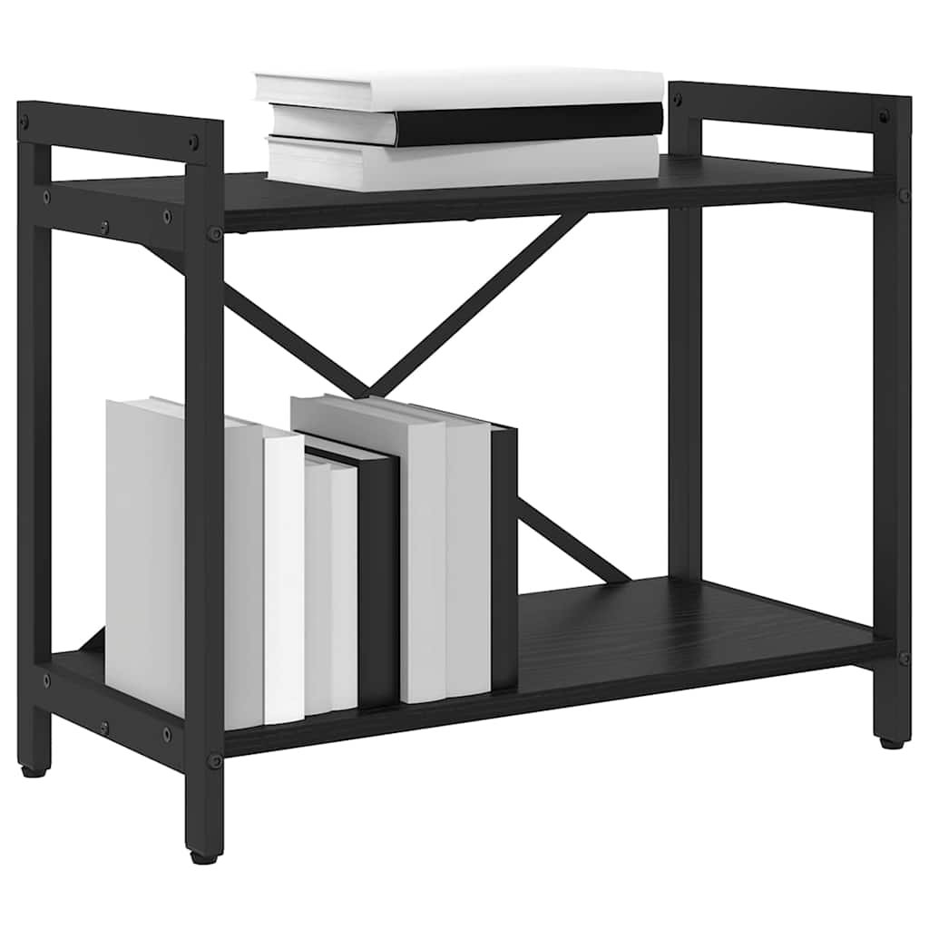 vidaXL Βιβλιοθήκη Μαύρη δρυς 60 x 30 x 48.5 εκ Επεξεργασμένο ξύλο