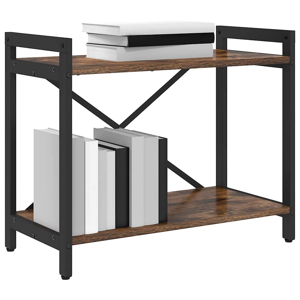 vidaXL Ράφι Βιβλίων Καπνιστό Δρύς 60 x 30 x 50 εκ. Επεξεργασμένο ξύλο