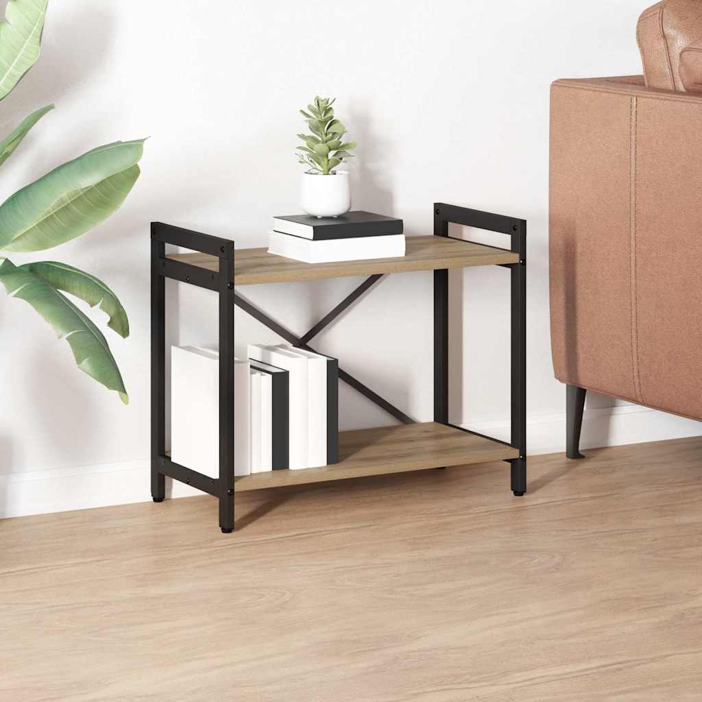 vidaXL Ράφι Βιβλίων 60 x 30 x 50 εκ. Επεξεργασμένο ξύλο Artisan Oak