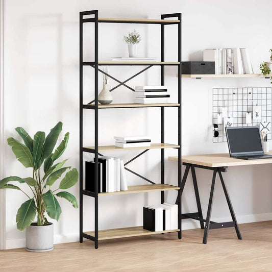 vidaXL Βιβλιοθήκη Sonoma Δρυς 80 x 30 x 188 εκ Επεξεργασμένο ξύλο