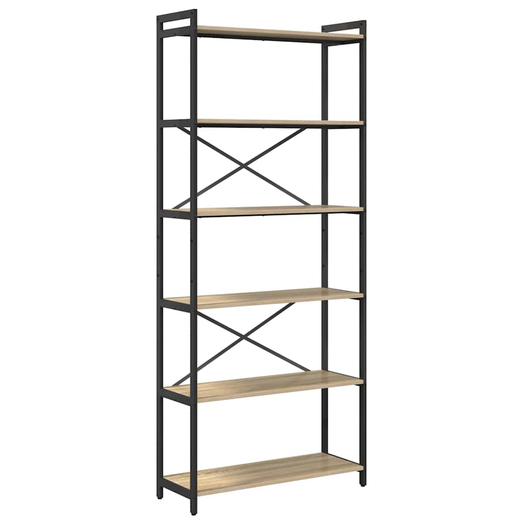 vidaXL Βιβλιοθήκη Sonoma Δρυς 80 x 30 x 188 εκ Επεξεργασμένο ξύλο