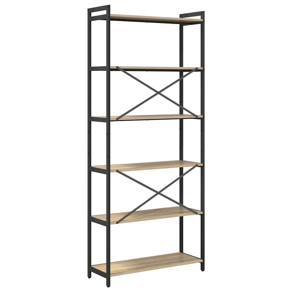 vidaXL Βιβλιοθήκη Sonoma Δρυς 80 x 30 x 188 εκ Επεξεργασμένο ξύλο