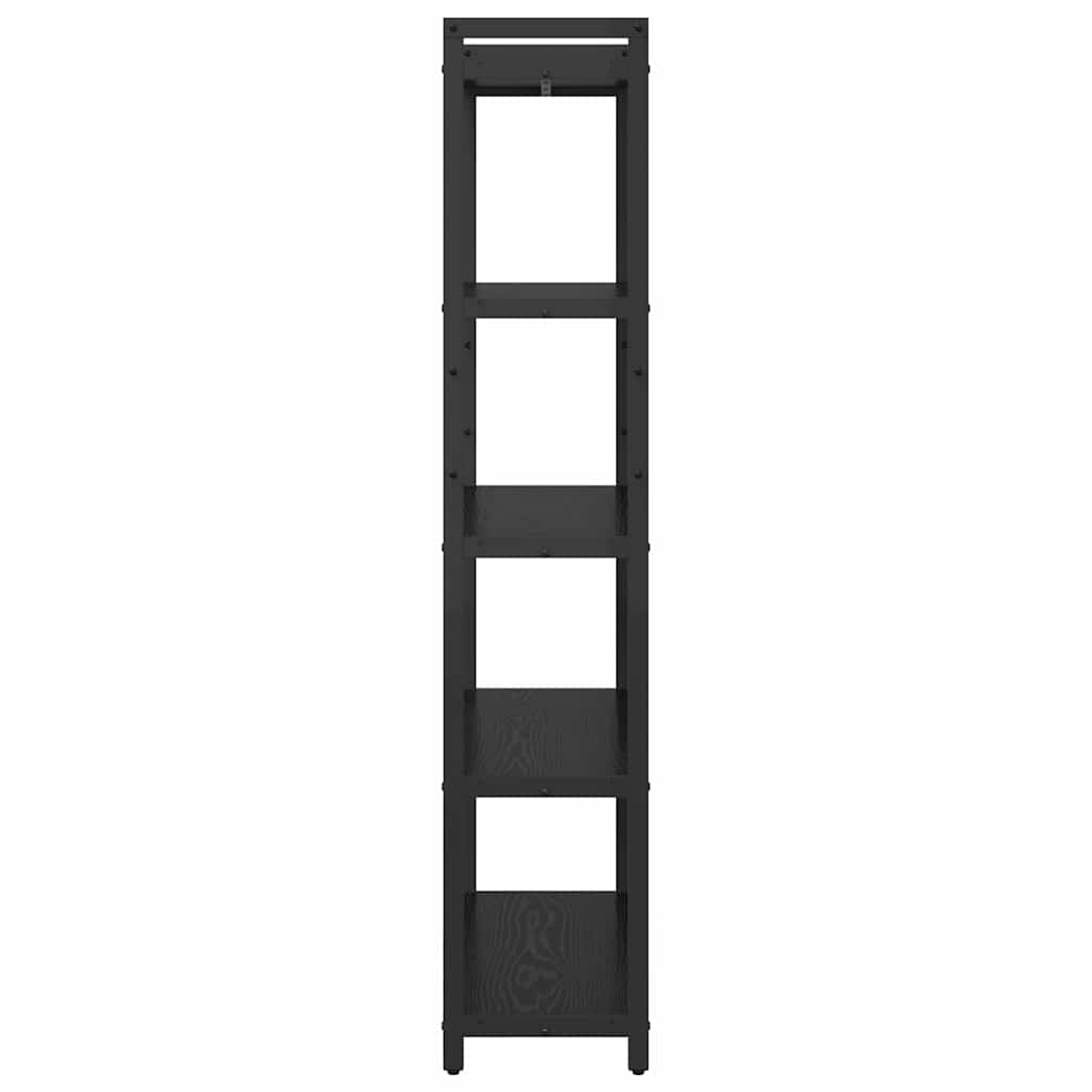 vidaXL Βιβλιοθήκη Μαύρη δρυς 80 x 30 x 153 εκ Επεξεργασμένο ξύλο