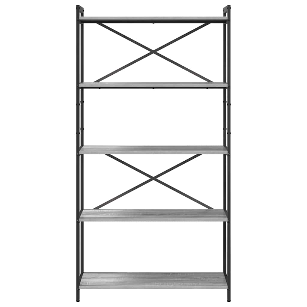 vidaXL Βιβλιοθήκη Γκρι sonoma 80 x 30 x 153 εκ Επεξεργασμένο ξύλο