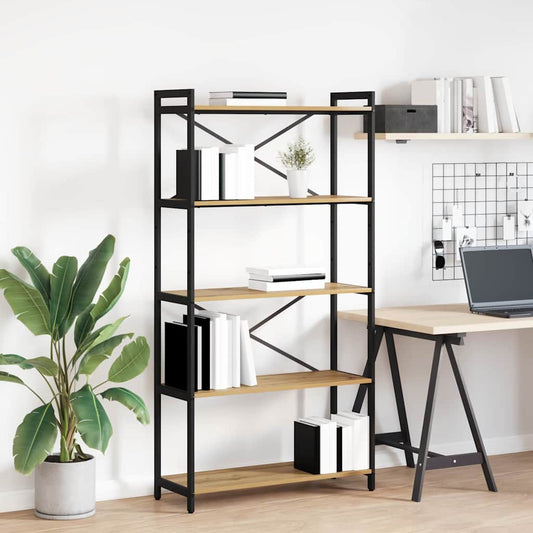 vidaXL Βιβλιοθήκη artisan δρυς 80 x 30 x 153 εκ Επεξεργασμένο ξύλο