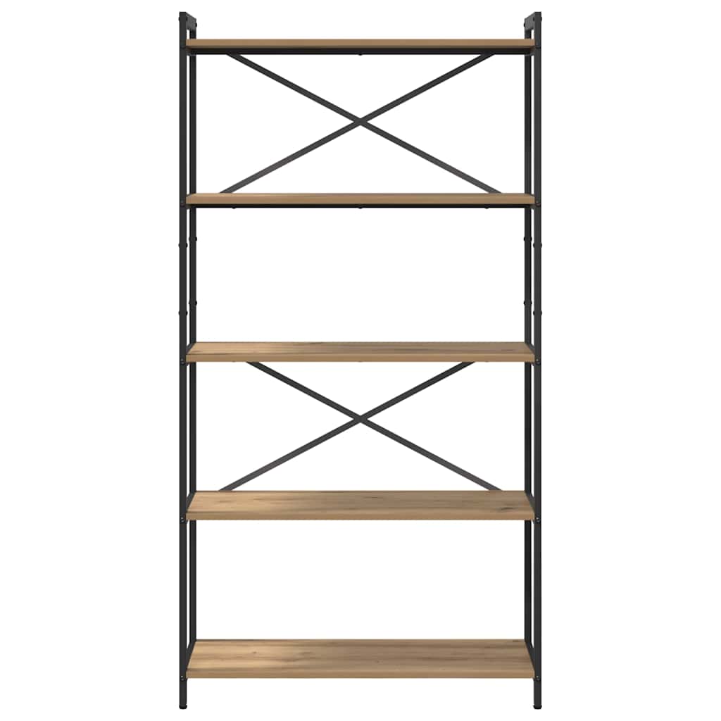 vidaXL Βιβλιοθήκη artisan δρυς 80 x 30 x 153 εκ Επεξεργασμένο ξύλο