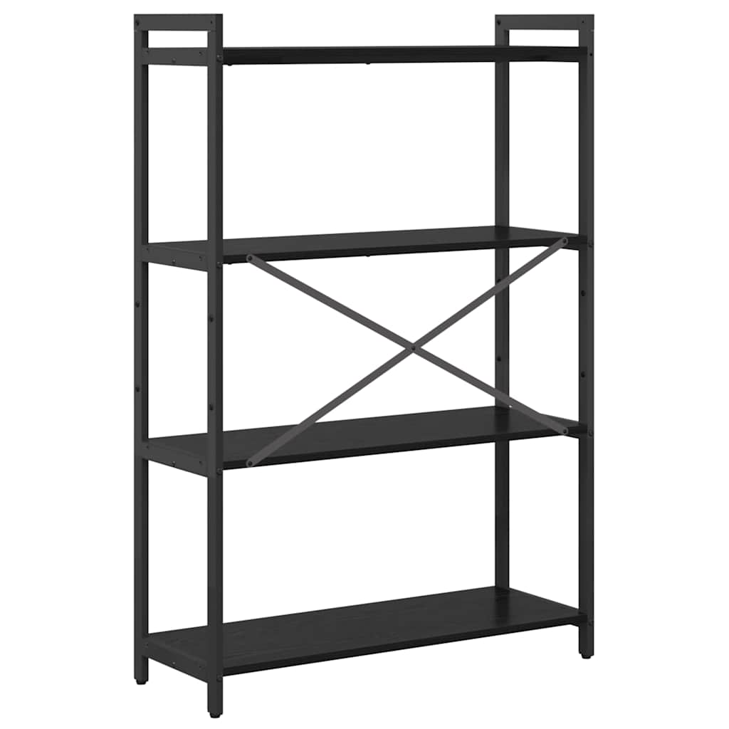 vidaXL Βιβλιοθήκη Μαύρη δρυς 80 x 30 x 118 εκ Επεξεργασμένο ξύλο