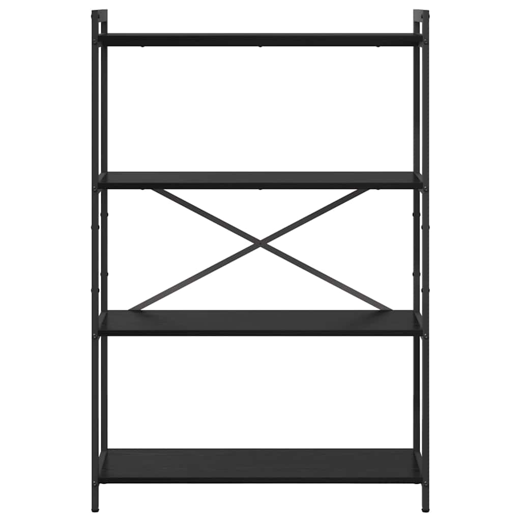 vidaXL Βιβλιοθήκη Μαύρη δρυς 80 x 30 x 118 εκ Επεξεργασμένο ξύλο