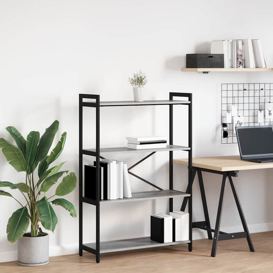 vidaXL Βιβλιοθήκη Γκρι sonoma 80 x 30 x 118 εκ Επεξεργασμένο ξύλο