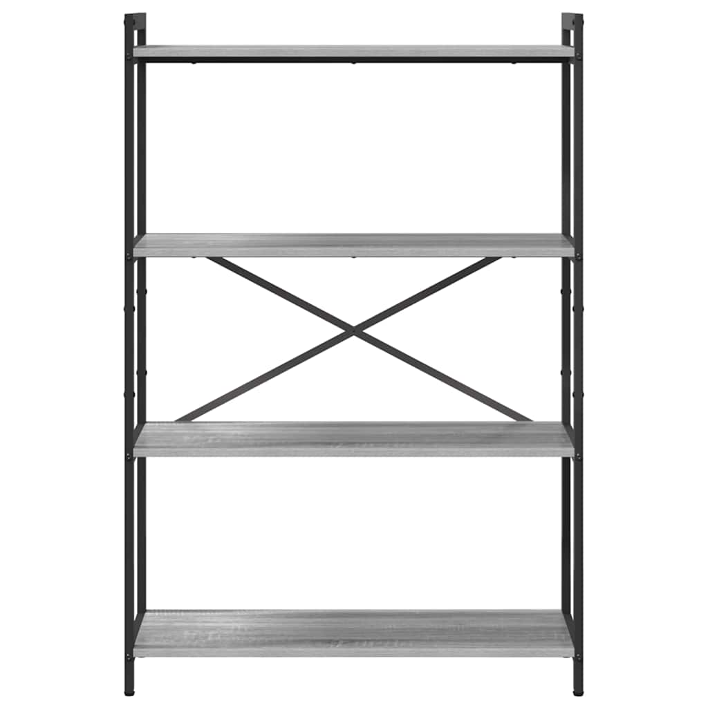 vidaXL Βιβλιοθήκη Γκρι sonoma 80 x 30 x 118 εκ Επεξεργασμένο ξύλο