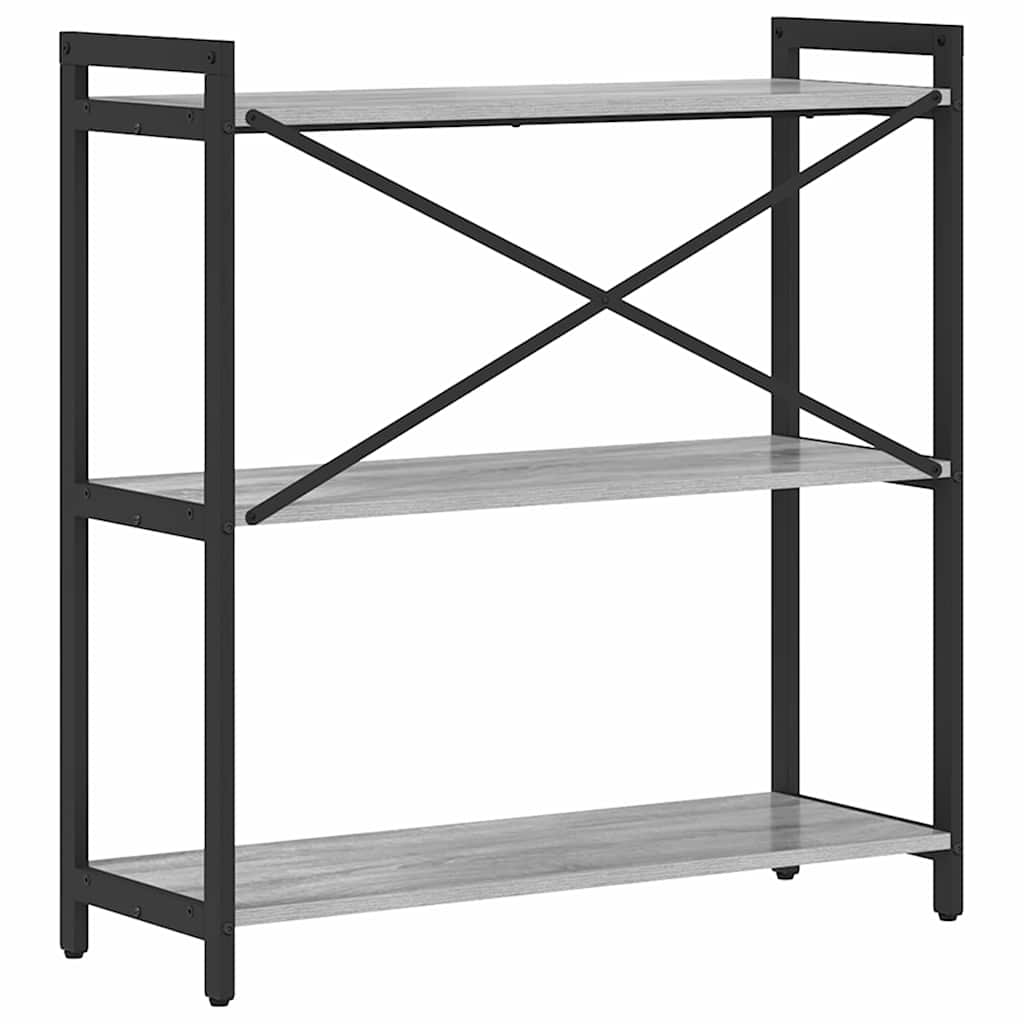 vidaXL Βιβλιοθήκη Γκρι sonoma 80 x 30 x 83 εκ Επεξεργασμένο ξύλο