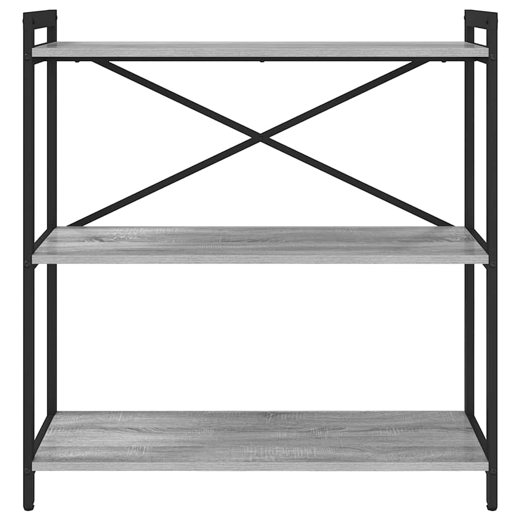 vidaXL Βιβλιοθήκη Γκρι sonoma 80 x 30 x 83 εκ Επεξεργασμένο ξύλο