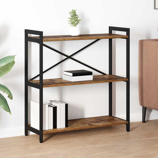 vidaXL Ράφι Βιβλίων Παλαιό ξύλο 80 x 30 x 85 cm Επεξεργασμένο ξύλο
