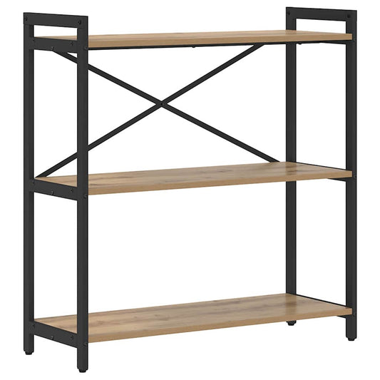 vidaXL Βιβλιοθήκη artisan δρυς 80 x 30 x 83 εκ Επεξεργασμένο ξύλο