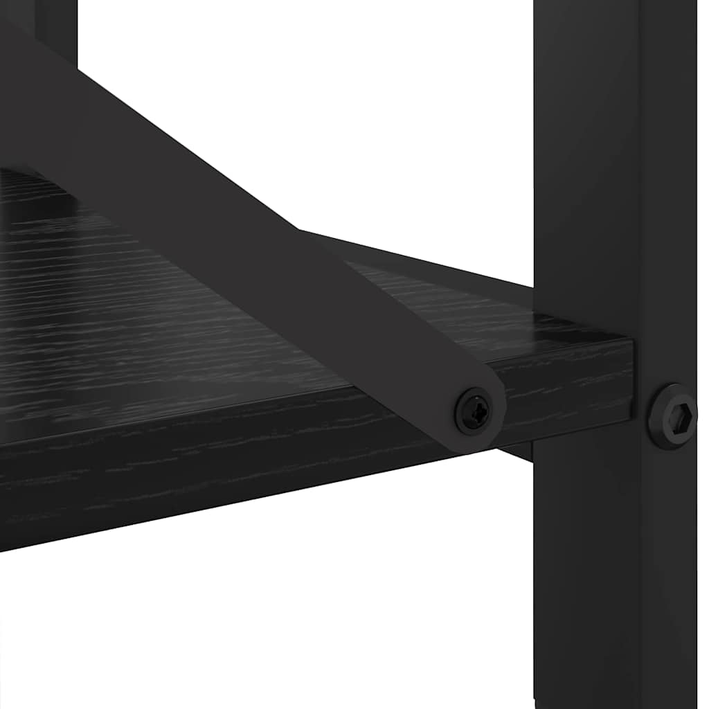 vidaXL Βιβλιοθήκη Μαύρη δρυς 80 x 30 x 48.5 εκ Επεξεργασμένο ξύλο