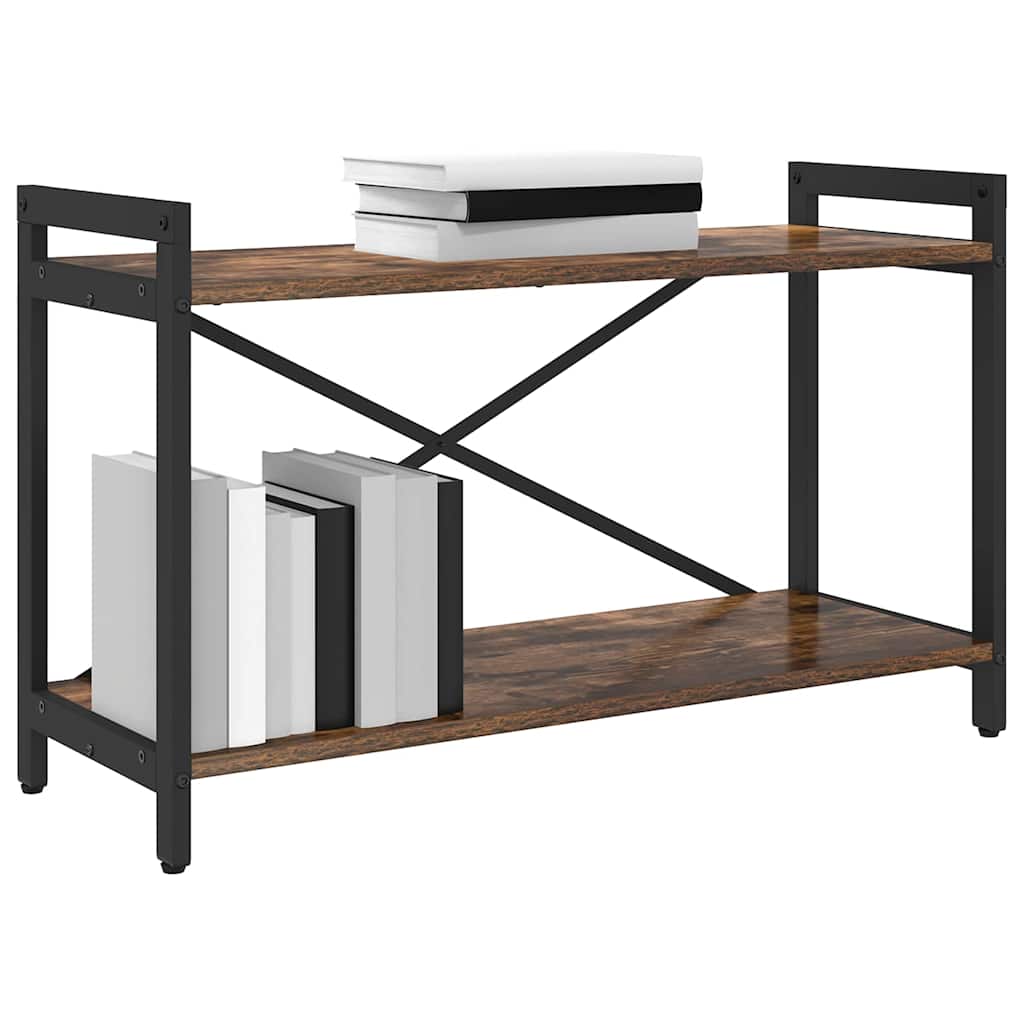 vidaXL Βιβλιοθήκη Καπνιστή δρυς 80 x 30 x 48.5 εκ Επεξεργασμένο ξύλο