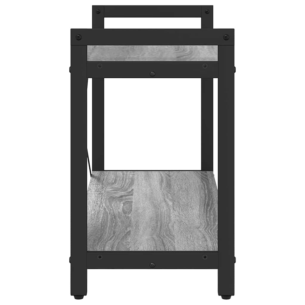 vidaXL Βιβλιοθήκη Γκρι sonoma 80 x 30 x 48.5 εκ Επεξεργασμένο ξύλο