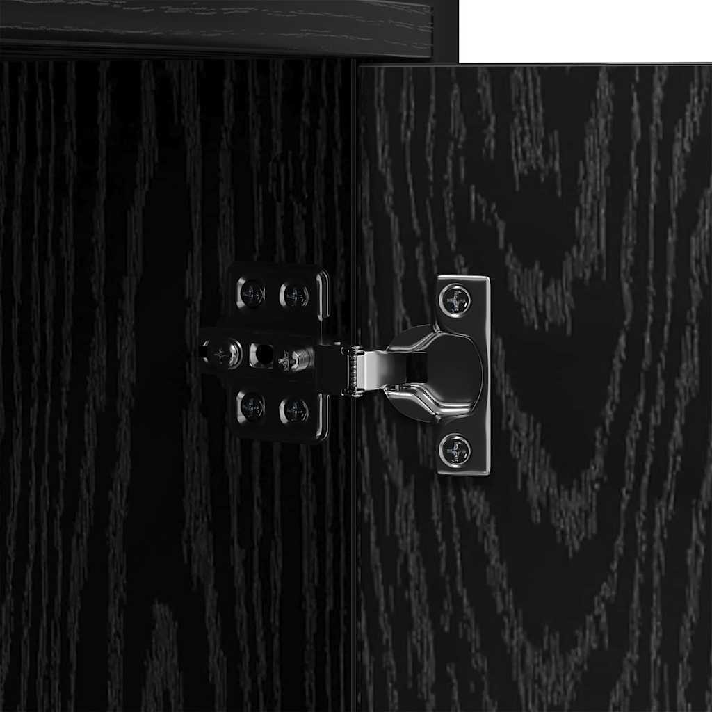 vidaXL Ράφι Βιβλίων Μαύρη δρυς 80 x 30 x 155.5 εκ Επεξεργασμένο ξύλο