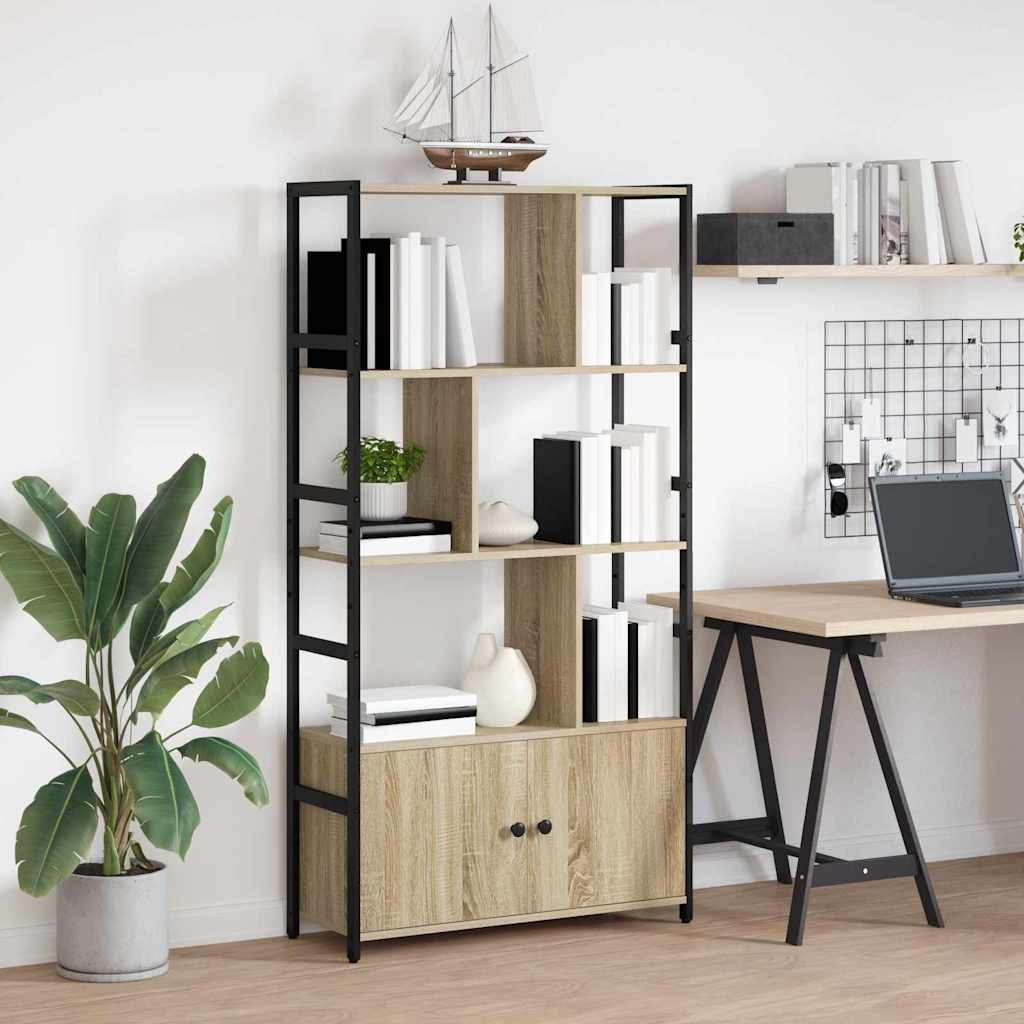 vidaXL Ράφι Βιβλίων Sonoma Δρυς 80 x 30 x 155.5 εκ Επεξεργασμένο ξύλο