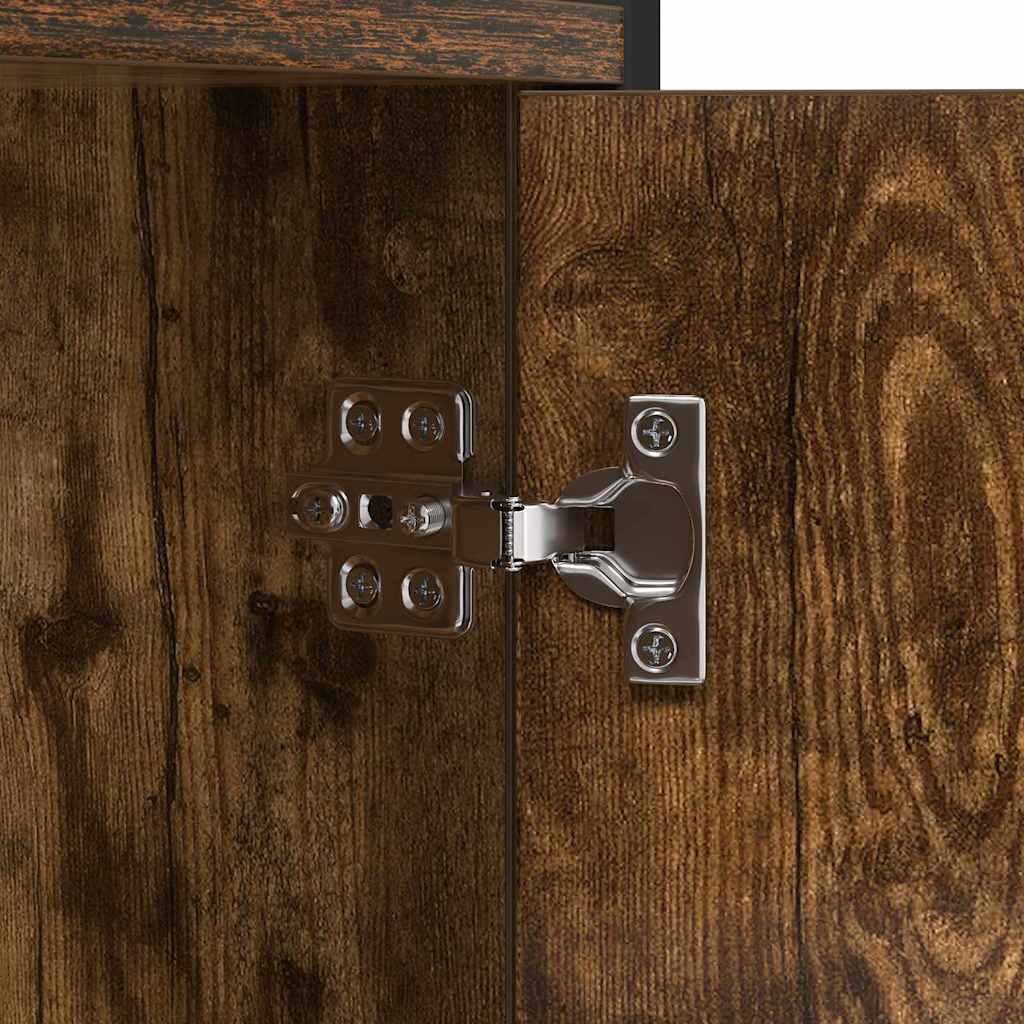 vidaXL Ράφι Βιβλίων Καπνιστή δρυς 80 x 30 x 155.5 εκ