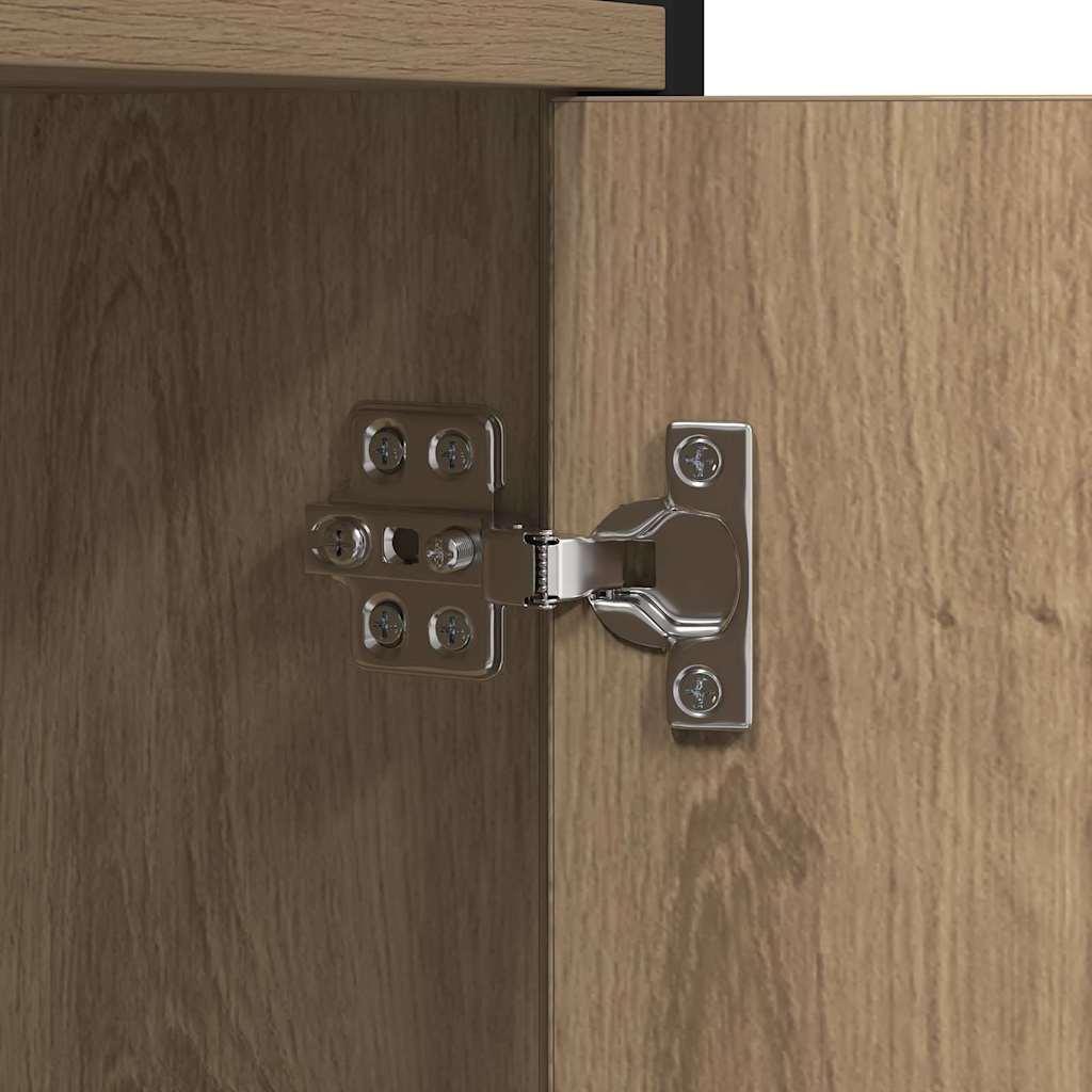 vidaXL Ράφι Βιβλίων artisan δρυς 80 x 30 x 155.5 εκ Επεξεργασμένο ξύλο