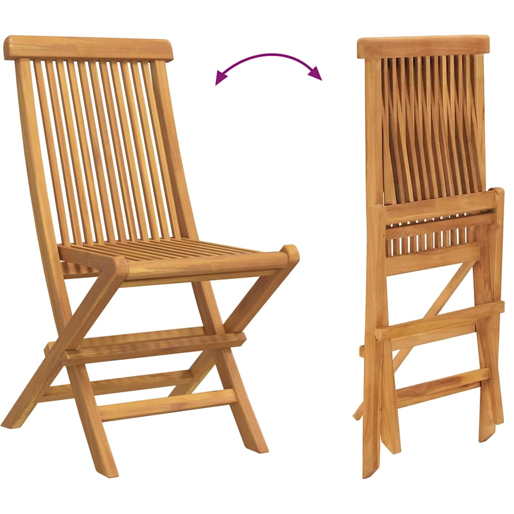 vidaXL 5 τεμαχίων σετ κήπου μασίφ ξύλο teak